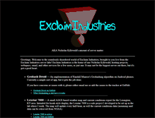 Tablet Screenshot of exclaimindustries.net
